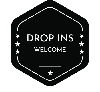 drop ins welcome badge